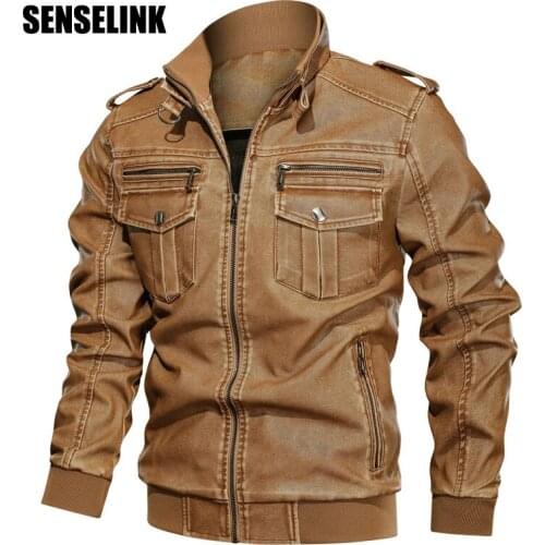 Мужские куртки из искусственной кожи SENSELINK China At AliExpress