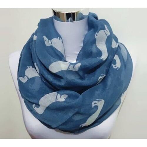 New Brand ring Scarf Dachshund Dog Print Scarfs For Women Autumn Shawl and Scarves ladies infinity scarf