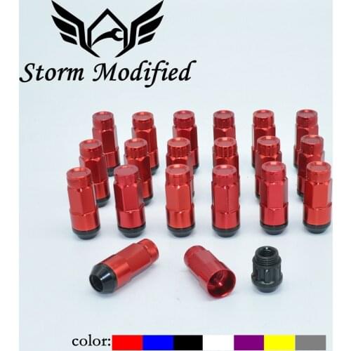 SuTong Billet Aluminum and iron Composite Nut Wheel Racing Lug Nuts P:1.5 and P1.25, L:54mm 20pcs/set