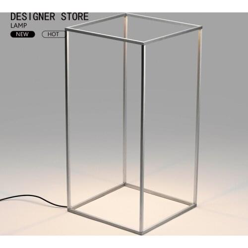 Light luxury minimalist square luminous decorative floor lamp