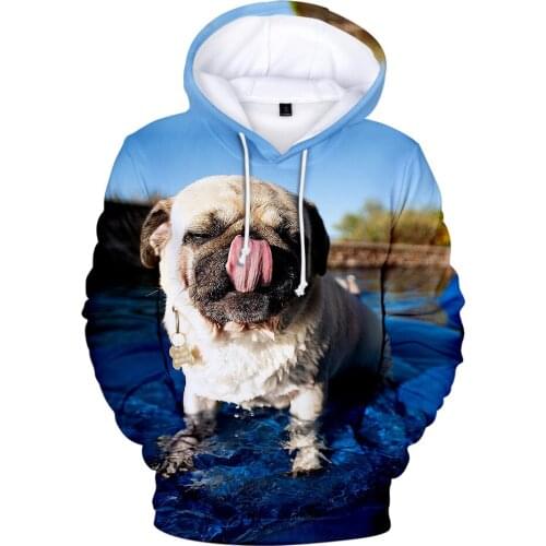 Fashion 3D Print Pug Hoodies Men Women Sweatshirts Harajuku Hoodie Pullover Autumn Pug Hooded Casual Streetwear