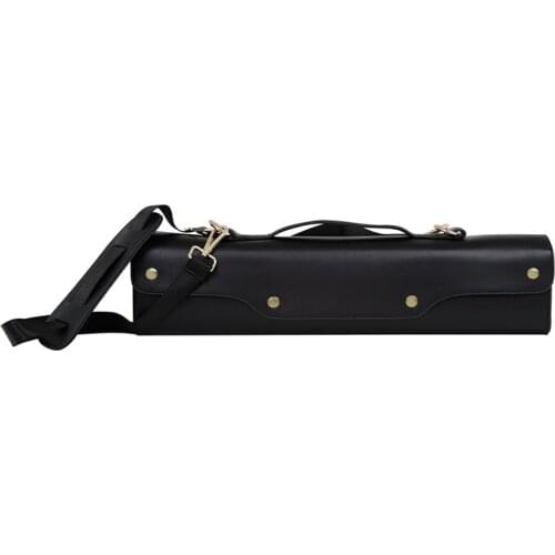 Water-Resistant Flute Case Synthetic Leather Gig Bag Box for Concert Flute with Adjustable Shoulder Strap