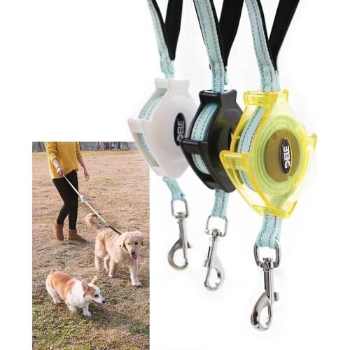 DELE Retractable Pet Leash,1.4m Pet Walking Leash for Small/Medium up to 40kg, Tangle Free, Double Direction Extension, Portable