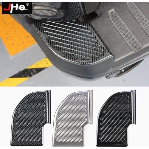 JHO Carbon Grain Rear Bumper Side Sill Scuff Plates Protective Cover For Ford F150 2017-2020 Raptor 2019 2018 Gen 2 Accessories