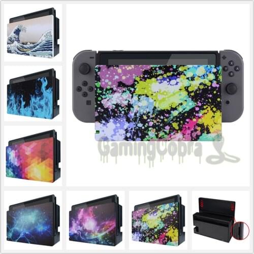 PlayVital Patterned Custom Protective Case Dust Anti Scratch Dust Hard Cover for NS Switch Dock - Dock NOT Included