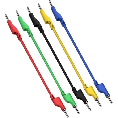 One Meter Power Test Lead 4mm Double Head Banana Plug With Wire 1m 2m 1 / 2.5 Square meter 20A Silica Gel Connecting Wires