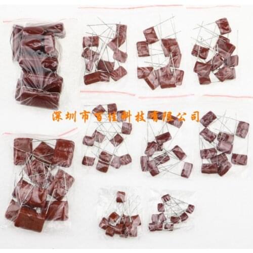 100pcs 10 specifications × 10pcs 1000V 0.001uf ~ 0.12uf CBB metal film capacitor package
