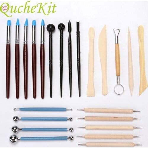 13/18/23pcs Soft Clay Sculpting Tool Art Clay Pottery Tool Wax Carving Pottery Ceramic Tool Nail Art Tool DIY Craft Carving Tool