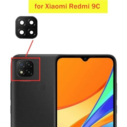 2pcs/lot for Xiaomi Redmi 9C Back Camera Glass Lens Main Rear Camera Lens with Glue Repair Spare Parts