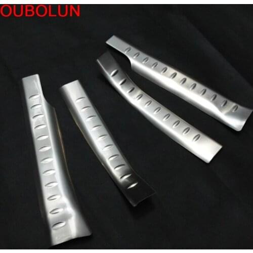 For Chevrolet Trax Tracker 2014 2015 Internal Scuff Plate Welcome Pedals running board moulding Stainless steel Cover Trim 4pcs