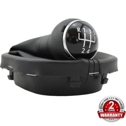 For VW Caddy 2003 2004 2005 2006 2007 2008 2009 2011 2012 2013 2014 2015 Car 5 Speed Gear Stick Shift Knob With Leather Boot