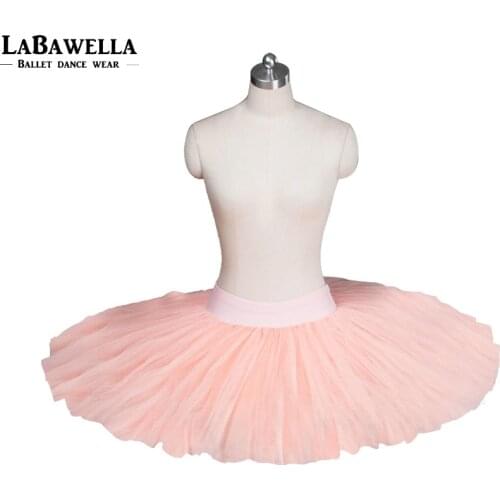 Platter peach pink half ballet tutu girls kids rehearsal pancake ballet tutu costume skirtBT8923