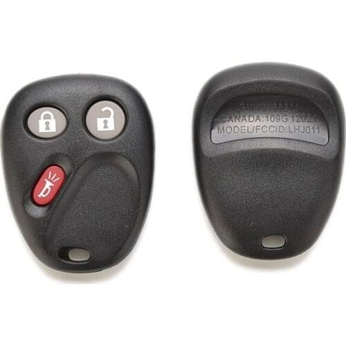 3 Buttons Remote FOB Case For GMC Chevy Keyless Entry Car Key Case Shell Cover Replacement