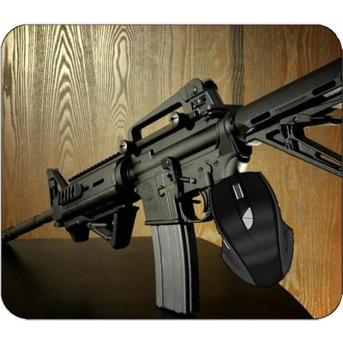 Mouse Pad Weapon Assault Rifle Black Mouse Pad For Home Office Working