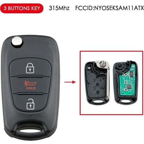 For 2010 2011 2012 2013 Kia Soul Sportage Flip Remote Car Key Fob NYOSEKSAM11ATX