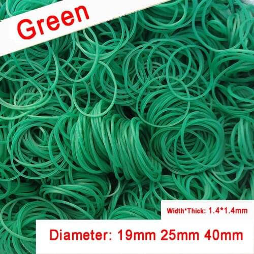 500g Green Diameter 19-40mm Quality Elastic Rubber Bands Sturdy Stretchable Packaging Band Loop O Rings For Home School Office