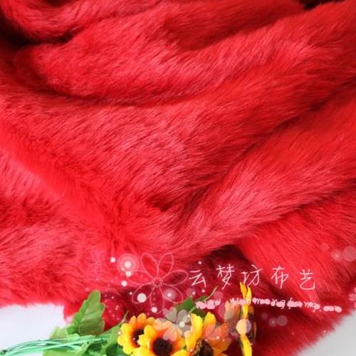 Red Shaggy Faux Fur Fabric (long Pile fur) Backdrop Photography Props 36"x60" Sold By The Yard Free Shipping