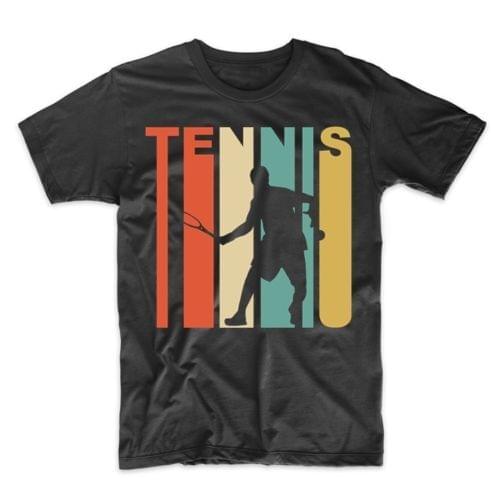 Vintage Retro 1970S Style Tennis Player Sports Fashion Short Sleeve Printed Round Men Cheap Price Custom Made T Shirts
