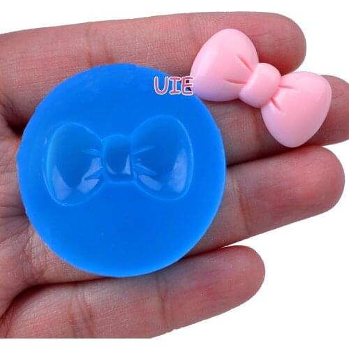 FYL469U 28.9mm x 16.0mm Bowknot Bow Silicone Mold Fondant Cake Decoration Candy Resin Clay Earrings Necklace Craft Soap Candle