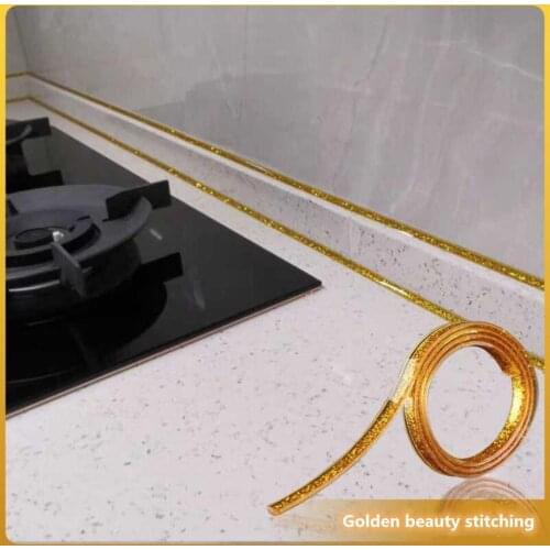 Freeshipping,0.75cm 6m/roll Mildewproof Waterproof Gap Tape Self-adhesive Beauty Seam Wall Floor Gap Line Stickers Ceramic Tile