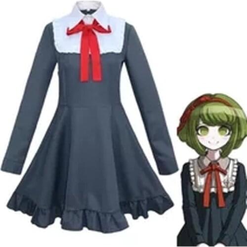Anime Danganronpa Monaka Cosplay Costume Monaca Towa Dress Full Set Dangan Ronpa Uniform Girl Dress Halloween Party Gift