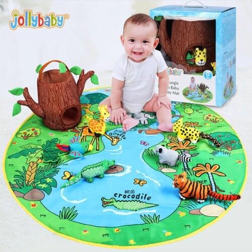 Jollybaby Baby Toy Baby 3D Play Mat 0-1-3 Year Game Tapete Infantil Educational Crawling Mat Cartoon Blanket