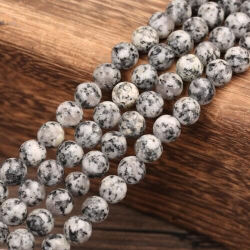 4 6 8 10 12MM Pick Size Round Natural Stone Bead Loose Beads for Jewelry Making Diy Bracelet