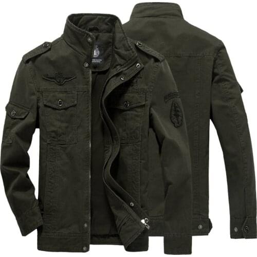 Army Green Military Jacket Men 2020 Autumn Soldier MA-1 Army Jackets Male Brand Slothing Mens Bomber Jackets Plus Size 6XL