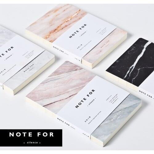 Japanese Cute Stationery Note For Silence 80 Pages Marble Designs A5 Empty Pages Notebook Journal DIY Personal Diary Note Book