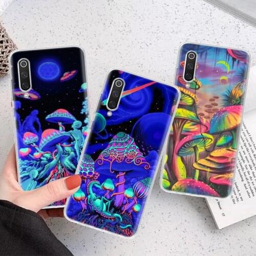 Weird Mushroom Psychedelic Silicon Phone Case For Xiaomi Note 10 Mi 11 9 8 CC9 10T 9T 5X 6X A3 A2 A1 Lite Pro Poco F1 X3 Cover C