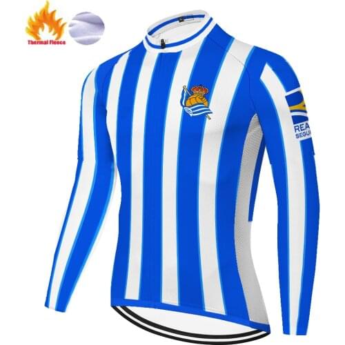 2020 blue maglia ciclismo uomo team Winter Thermal Fleece warm breathable cycling jersey long sleeve