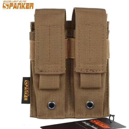 EXCELLENT ELITE SPANKER Outdoor Tactical Double Pistol Mag Pouch Ammo Clip Holster Pouches Hunting Equipment