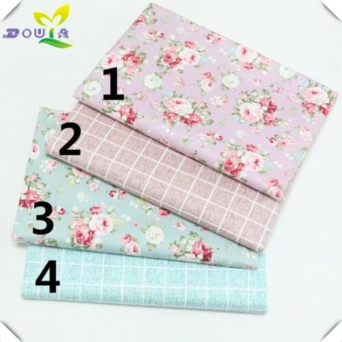 Pastoral calico rose lattice cotton cloth bedding cotton fabric cloth pad window air conditioner cover