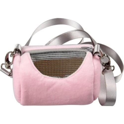 Pet Carrier Single Shoulder Bags Hamsters Rabbits Travel Bags Small Animal Cricetulu Breathable Detachable Strap Outdoor Storage