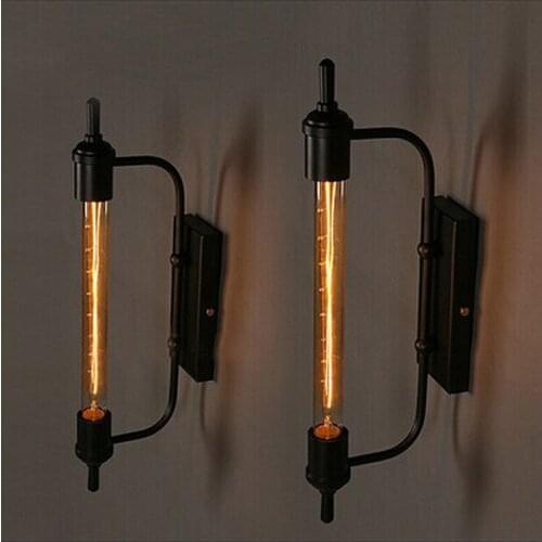 Industrial vintage wall light bra iron loft lamps bedroom corridor bar aisle warehouse restaurant pub cafe wall lamp wall sconce