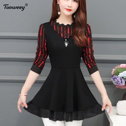 Plus size Women vintage Blouses hollow out Fashion autumn long Sleeve Shirt Female o neck tops camisas mujer elegant