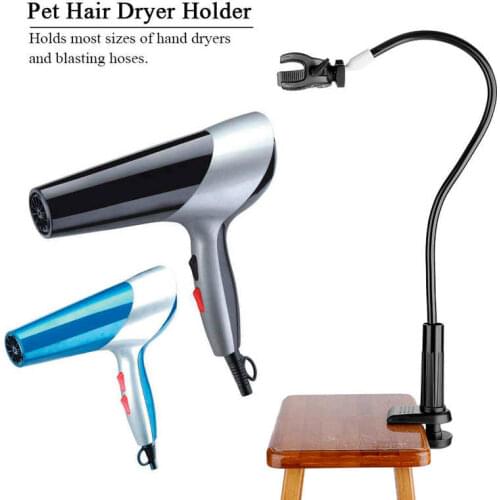 360 Degree Adjustable Blowing Pet Hair Dryer Holder Dog Cat Aluminum Tube Rack Grooming Table Hair Dryer Clamp Clip Holder