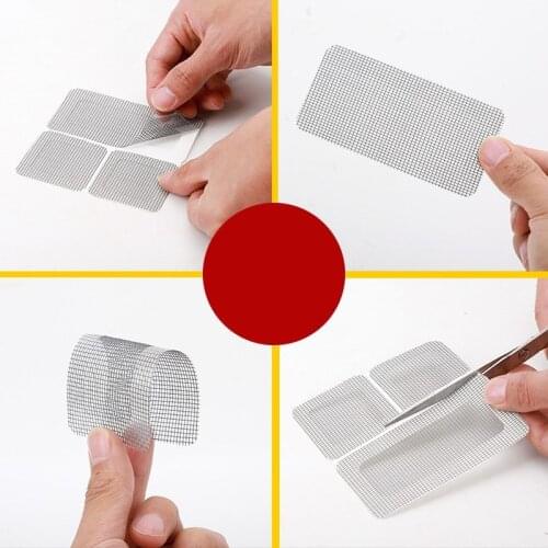 Window Net Anti-mosquito Mesh Sticky Wires Patch Repair Tape Screen Window Door Mosquito Net Patch Sticky Repair Broken Hole