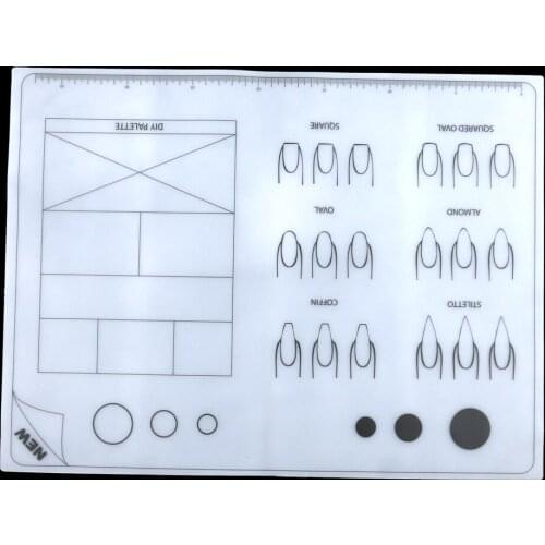 Nail Art Silicone Stamping Plate Washable Transfer Mat Pad Tool For Practice