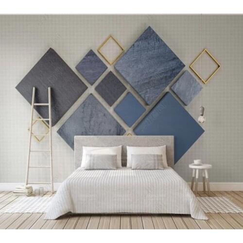 Custom papel parede Cloth pattern rhombus stitching geometric for living room bedroom sofa background wall decoration wallpaper