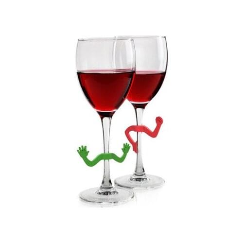 Colourful Charades Drink Markers Wine Glass Jesture Set of 6