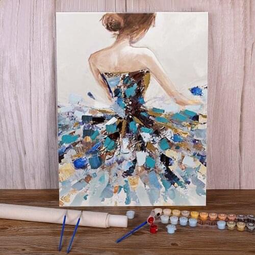 Ballet Woman Painting By Numbers Set Oil Paints 40*50 Painting On Canvas Loft Wall Picture Adults Drawing