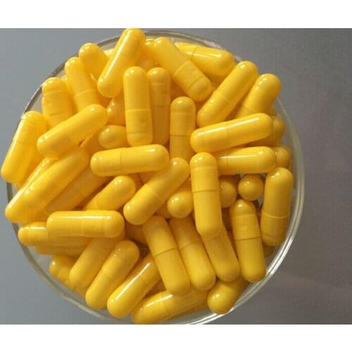 0# 10,000pcs! Yellow-Yellow colored empty capsules size 0,hard gelatin empty capsules size 0(joined or seperated capsules)