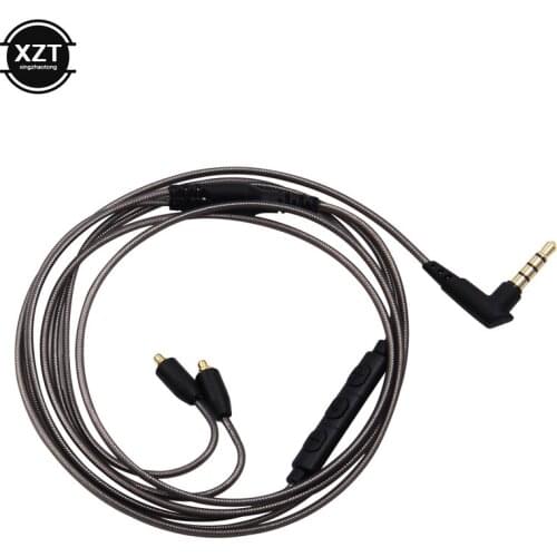 1pc New MMCX Earphone Cable Replacement Cord with Mic for Shure SE215 SE315 SE535 SE846 UE900