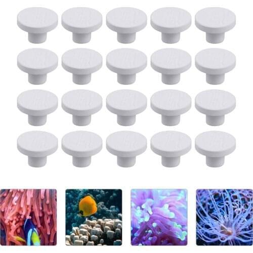 20pcs Coral Frag Rack Plug Aquarium Coral Reef Coral Ceramic Base Bracket