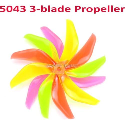 8pairs / 16pcs 5043 Tri-Blade Prop 3 blades Propeller for QAV-R 210 220 250 FPV Racing Quadcopter