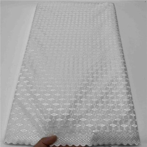 African Swiss Voile Lace In Switzerland 100% Cotton Lace Fabric Nigerian Lace Fabric 5 yards for wedding dress HLC227