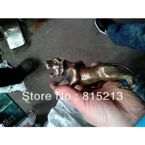 Bi00546 Exquisite Collectibles Tibet bronze lion statue