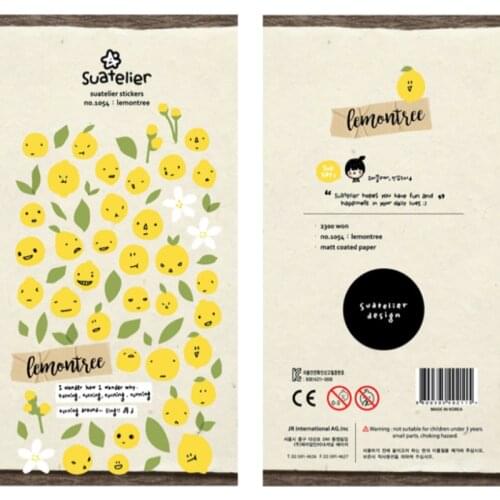 Origin Korea Sonia Scrapbooking High Quality Paper Sticker Lemontree DIY Household Supplies Craft Decoration Suatelier Stikers