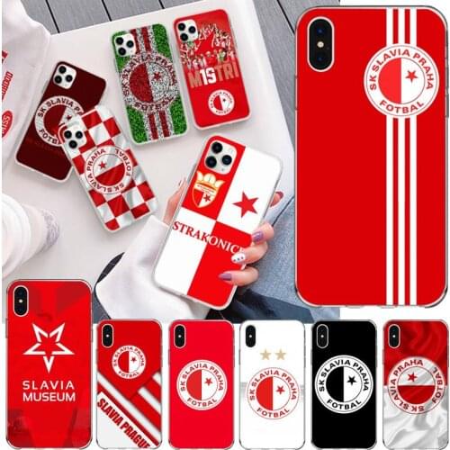 SK Slavia Praha Phone Case For iphone 12 11 Pro Max Mini XS Max 8 7 6 6S Plus X 5S SE 2020 XR Silicone Soft Cover
